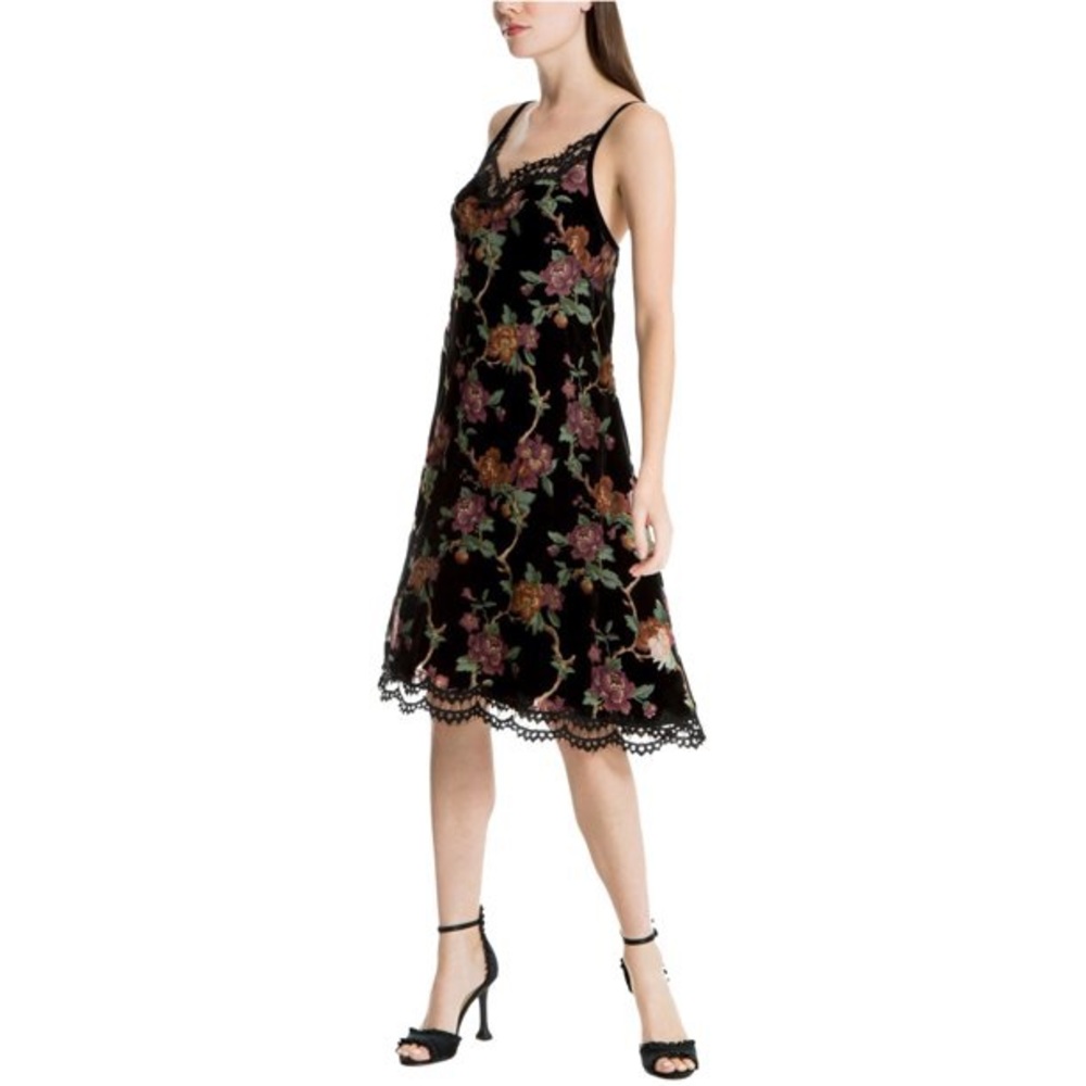 MAX STUDIO slip floral lace dress